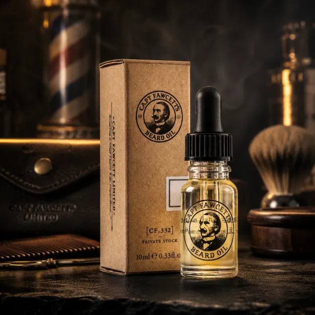 Captain Fawcett Beard Oil 10 ml – rockig T-shirt från Zavall & Beard