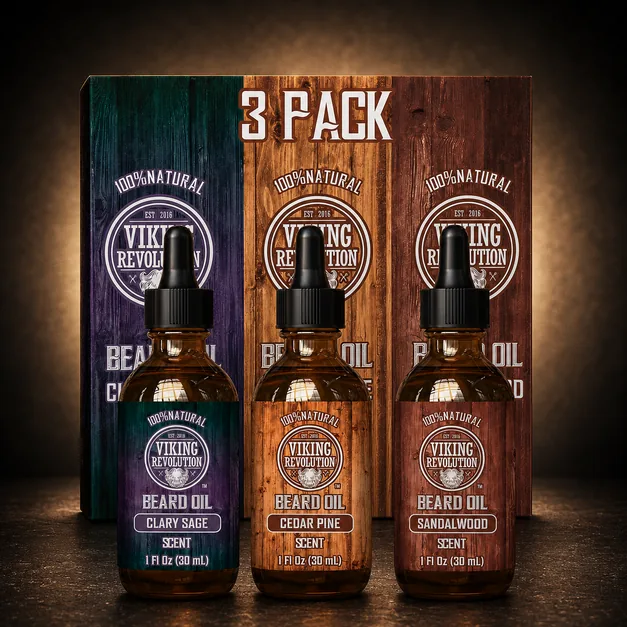 Viking Revolution Skäggolja 3-Pack – rockig T-shirt från Zavall & Beard